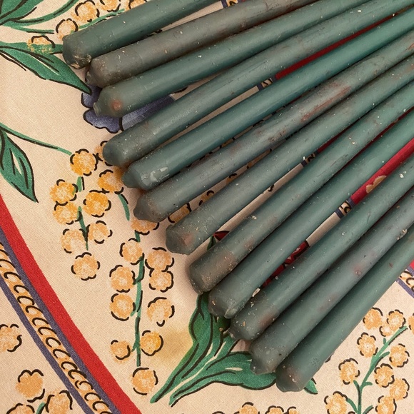 VTG I 12 Green Tiny Tapers I Taper Candles - Picture 4 of 8